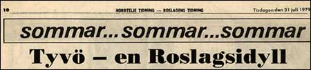 Turistbroschyr Tyvö 1939